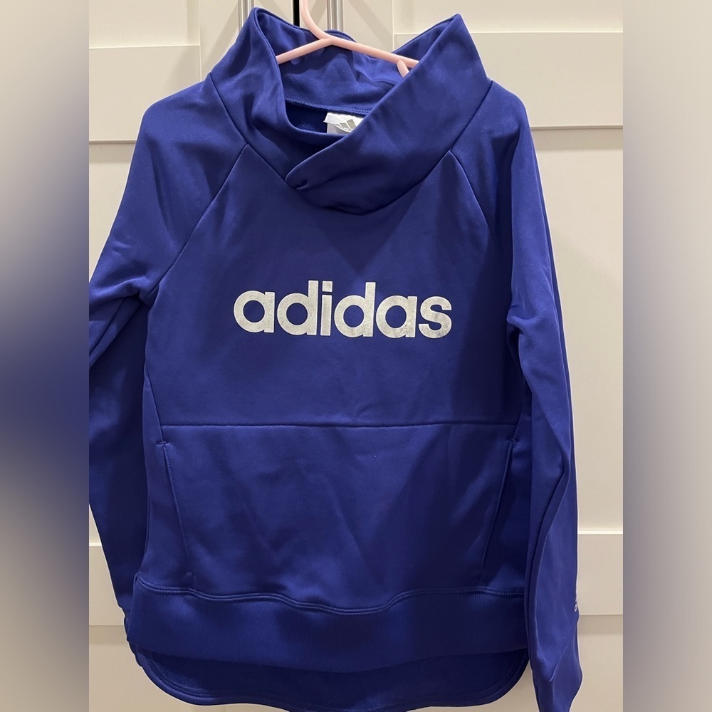 Girls cowl neck adidas pullover in 6x - Picture 3 of 8
